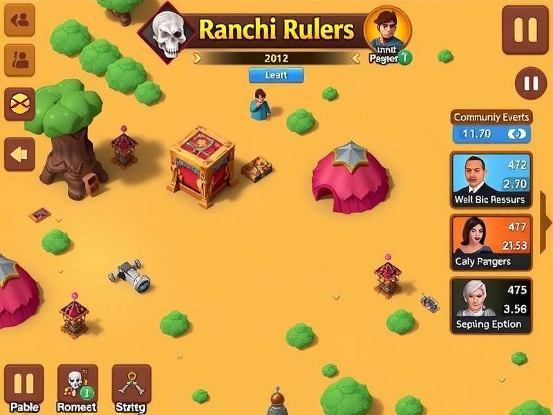 Ranchi Rulers strategy interface showing resource management